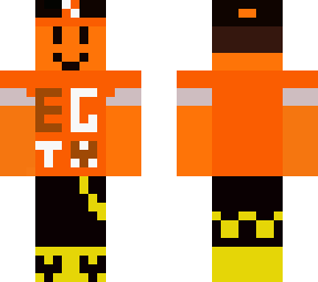 my roblox skin but all the red is orange