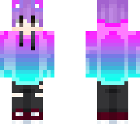 Neon Neko Boy Cat Remake Minecraft Skin