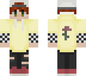 pastel yellow hoodie boy skin