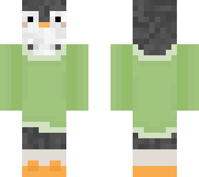 penguin with green sweater