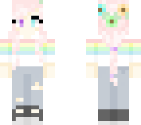 rainbow pastel girl