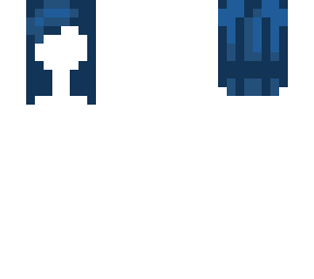 short blue hair base for girl skins