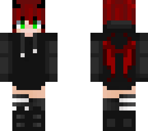 short red haired demon girl