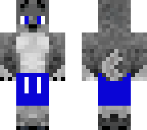 wolf in swim shorts