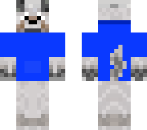 wolf with blue hoodie