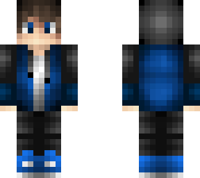 blue hoodie person