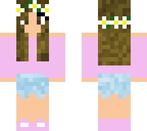 brown hair flower crown girl *reupload*