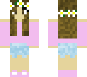 brown hair flower crown girl
