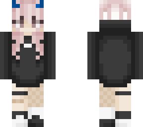 e-girl (w/ blue horns)