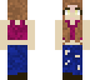 girl with magenta tank top