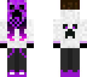 purple creeperninja with creeper mask
