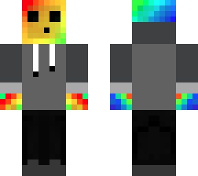 rainbow slime pvp in a hoodie