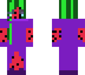 watermelon with purple dress girl