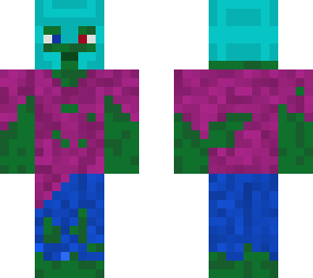 zombie with diamond helemet