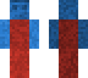 blue and red man