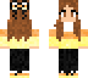 brown hair halloween candy corn girl