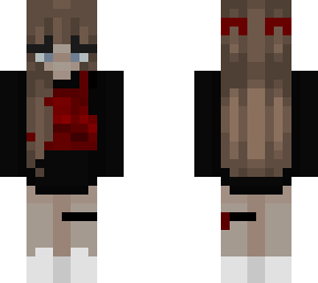 brunette, red army vest
