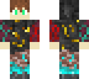 casual boy with nether themed clothes