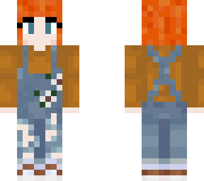 ginger with overalls