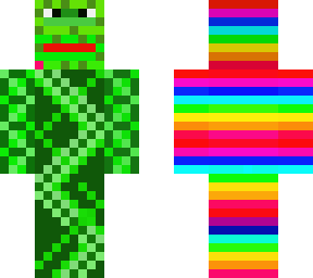 half green half rainbow