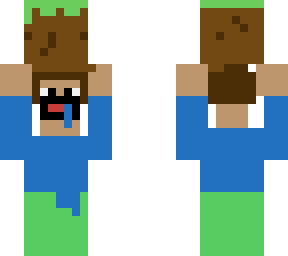 noob holding a grass block thinking its a diamond
