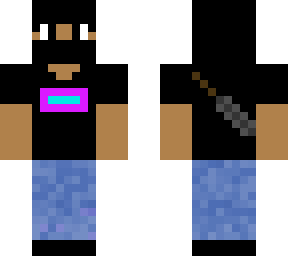 person with netherite sword