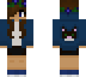blue cat hoodie girl