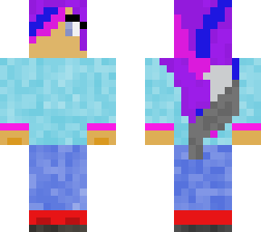 purple hair girl fix w/ wolf tail