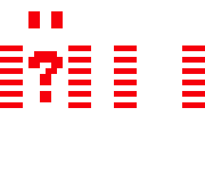 red question mark red stripes