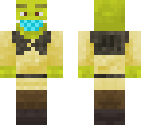 shreck wearing face mask