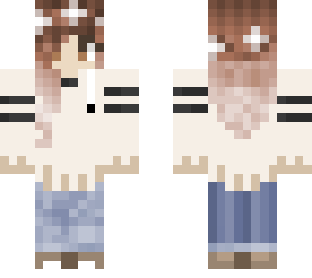 teen girl /w beige sweater