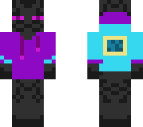 enderman w/ blue and purple hoodie