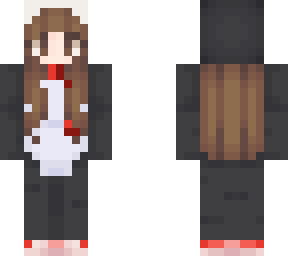 female in penguin suit liking canada