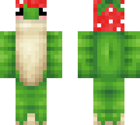 frog w a strawberry hat :3