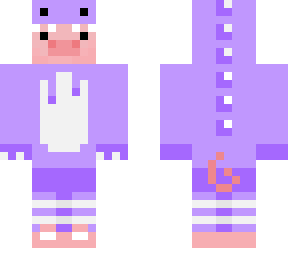 pig in purple dino onesie