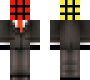 rubix cube in a suit