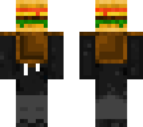 cardboardman with cheeseburger