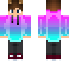 cozyelephant blue/pink hoodie