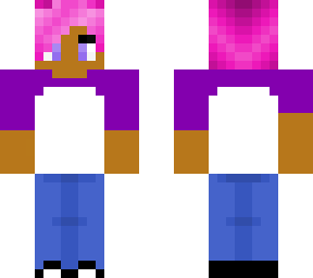 lol indian guy pink hair purple shirt