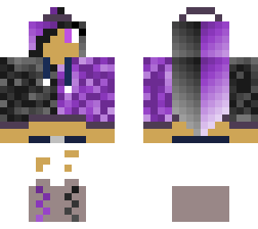 purple and haft black