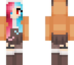 2 color hair/eye fox girl