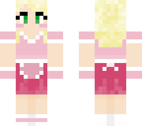 blonde with bakery outfit