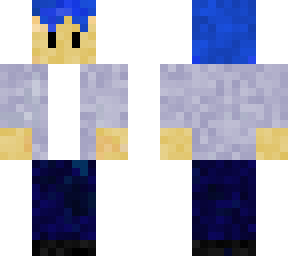blue haired man