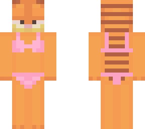 edit; garfield in bikini pink