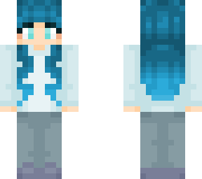 girl with blue hair