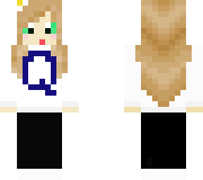 q of queen- anime cute girl, blonde hair+green eyes
