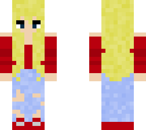 bulky red shirt girl