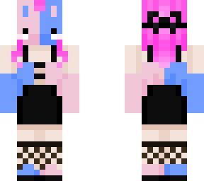 cat mask with pink hair