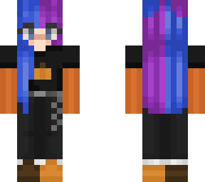 fall girl w/ split colored hair