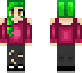 green haired girl